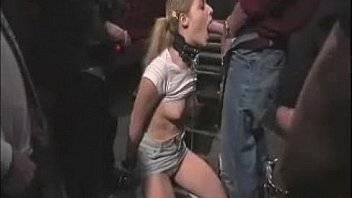 submissive Ally in a bdsm gangbang