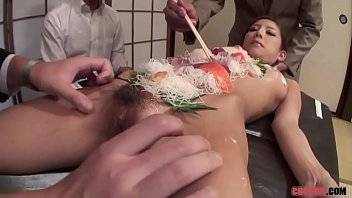 Business Men Eat Sushi out a Naked Girl 039 Body