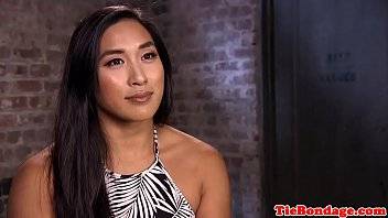 Asian bdsm hogtied and c. before toying