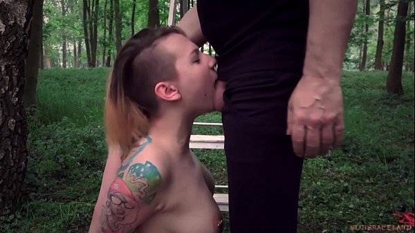 Young slave doggy style punishment with bondage teaser