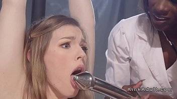 Ebony nurse anal fucks lesbian patient