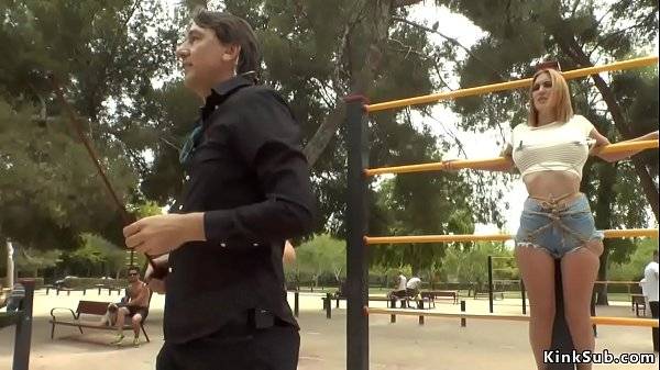 Euro slaves sucking huge dicks in public