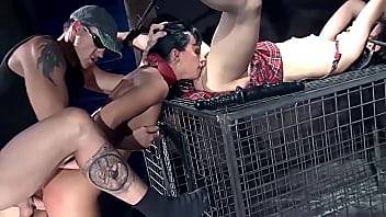 Micho Lechter, and Madison Lovely. Part 3. Frank cruelly treats both slave girl: merciless ass fucking, perverted ass to mouth, crying, and suck his semen from his dick.