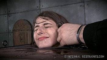 Shy Small Tits Brunette In Bondage Pain