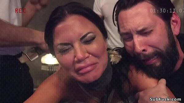 Huge tits wife gets dp group fucking