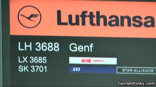 Kinky Carmen has fun with her sex slave