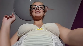 Sexy mistress play with slave