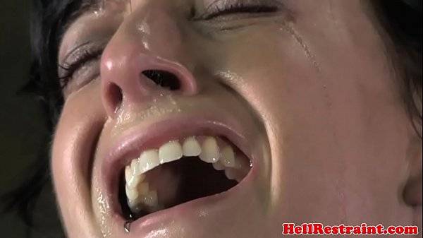 Tied up petite sub punished with cane