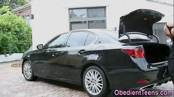 Tied up teen in lingerie